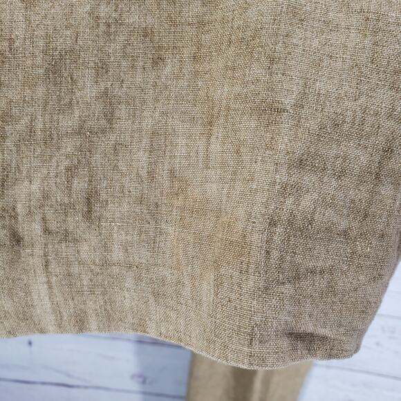 Crossing Pointe Women's 100%Linen  Brown Ankle Pants Size 22 - Picture 7 of 12